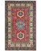 4x6 Red Kuba Afghan Hand Knotted Wool Area Rug
